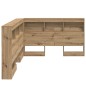 vidaXL Testata contenitore rovere artigianale 120 cm Legno multistrato vidaXL Testata contenitore rovere artigianale 120 cm Legno multistrato