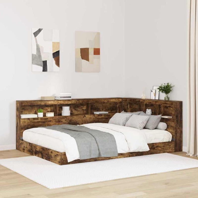 vidaXL Testata contenitore Rovere fumo 140 cm Legno multistrato vidaXL Testata contenitore Rovere fumo 140 cm Legno multistrato