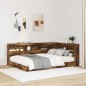 vidaXL Testata contenitore Rovere fumo 140 cm Legno multistrato vidaXL Testata contenitore Rovere fumo 140 cm Legno multistrato