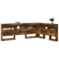 vidaXL Testata contenitore Rovere fumo 140 cm Legno multistrato vidaXL Testata contenitore Rovere fumo 140 cm Legno multistrato