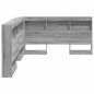 vidaXL Testata contenitore con lo scaffale con testiera con archiviazione Grigio sonoma 140 cm vidaXL Testata contenitore con lo scaffale con testiera con archiviazione Grigio sonoma 140 cm