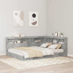 vidaXL Testata contenitore Grigio cemento 150 cm Melamina
