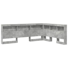vidaXL Testata contenitore Grigio cemento 150 cm Melamina
