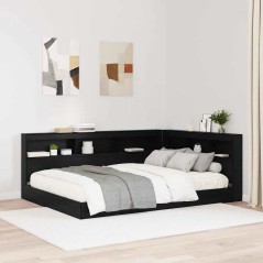 vidaXL Testata contenitore Rovere nero 160 cm Legno multistrato