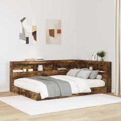 vidaXL Testata contenitore Rovere fumo 160 cm Legno multistrato