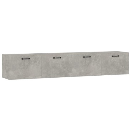 Mobili Parete 2 pz Grigio Cemento 100x36,5x35 cm in Multistrato