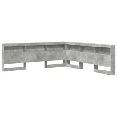 vidaXL Testata contenitore Grigio cemento 180 cm Legno multistrato
