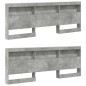 vidaXL Testata contenitore Grigio cemento 180 cm Legno multistrato