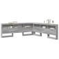 vidaXL Testata contenitore Grigio sonoma 180 cm Legno multistrato