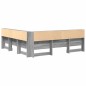 vidaXL Testata contenitore Grigio sonoma 180 cm Legno multistrato