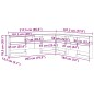 vidaXL Testata contenitore Grigio sonoma 180 cm Legno multistrato