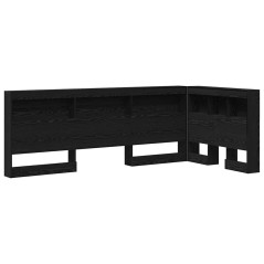 vidaXL Testata contenitore Rovere nero 90 cm Legno multistrato