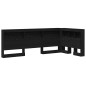 vidaXL Testata contenitore Rovere nero 90 cm Legno multistrato vidaXL Testata contenitore Rovere nero 90 cm Legno multistrato