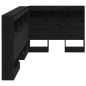 vidaXL Testata contenitore Rovere nero 90 cm Legno multistrato vidaXL Testata contenitore Rovere nero 90 cm Legno multistrato