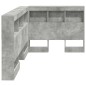 vidaXL Testata contenitore Grigio cemento 90 cm Legno multistrato vidaXL Testata contenitore Grigio cemento 90 cm Legno multistrato