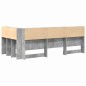 vidaXL Testata contenitore Grigio cemento 90 cm Legno multistrato vidaXL Testata contenitore Grigio cemento 90 cm Legno multistrato