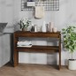 Tavolino Consolle Rovere Marrone 102x30x80 cm Legno Multistrato Tavolino Consolle Rovere Marrone 102x30x80 cm Legno Multistrato