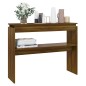 Tavolino Consolle Rovere Marrone 102x30x80 cm Legno Multistrato Tavolino Consolle Rovere Marrone 102x30x80 cm Legno Multistrato