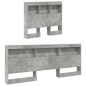 vidaXL Testata contenitore Grigio cemento 75 cm Legno multistrato vidaXL Testata contenitore Grigio cemento 75 cm Legno multistrato