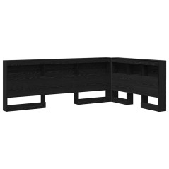 vidaXL Testata contenitore Rovere nero 120 cm Legno multistrato