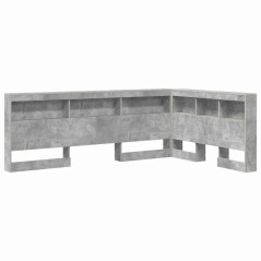 vidaXL Testata contenitore Grigio cemento 120 cm Legno multistrato