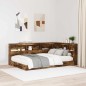 vidaXL Testata contenitore Rovere fumo 120 cm Legno multistrato vidaXL Testata contenitore Rovere fumo 120 cm Legno multistrato