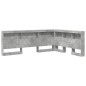 vidaXL Testata contenitore Grigio cemento 140 cm Legno multistrato vidaXL Testata contenitore Grigio cemento 140 cm Legno multistrato