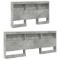 vidaXL Testata contenitore Grigio cemento 140 cm Legno multistrato vidaXL Testata contenitore Grigio cemento 140 cm Legno multistrato