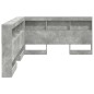 vidaXL Testata contenitore Grigio cemento 140 cm Legno multistrato vidaXL Testata contenitore Grigio cemento 140 cm Legno multistrato
