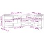 vidaXL Testata contenitore Grigio cemento 140 cm Legno multistrato vidaXL Testata contenitore Grigio cemento 140 cm Legno multistrato