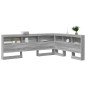 vidaXL Testata contenitore Grigio sonoma 140 cm Legno multistrato vidaXL Testata contenitore Grigio sonoma 140 cm Legno multistrato