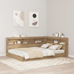 vidaXL Testata contenitore rovere artigianale 140 cm Legno multistrato