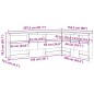 vidaXL Testata contenitore Rovere fumo 135 cm Legno multistrato vidaXL Testata contenitore Rovere fumo 135 cm Legno multistrato