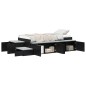 vidaXL Struttura del letto da stoccaggio Nero Rovere 100x200 cm vidaXL Struttura del letto da stoccaggio Nero Rovere 100x200 cm