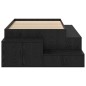 vidaXL Struttura del letto da stoccaggio Nero Rovere 100x200 cm vidaXL Struttura del letto da stoccaggio Nero Rovere 100x200 cm