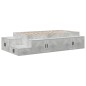 vidaXL Struttura letto con spazio di archiviazione grigio cemento 100x200 cm vidaXL Struttura letto con spazio di archiviazione grigio cemento 100x200 cm