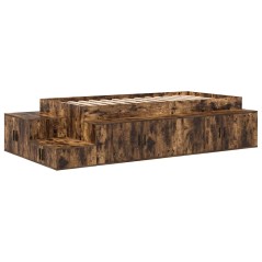 vidaXL Struttura Letto Storage Quercia Affumicata 100x200 cm