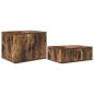 vidaXL Struttura Letto Storage Quercia Affumicata 100x200 cm