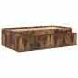 vidaXL Struttura Letto Storage Quercia Affumicata 100x200 cm