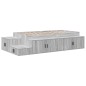 vidaXL Struttura Letto Grigio Sonoma 100x200 cm