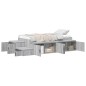vidaXL Struttura Letto Grigio Sonoma 100x200 cm