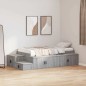 vidaXL Struttura Letto Grigio Sonoma 100x200 cm