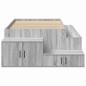 vidaXL Struttura Letto Grigio Sonoma 100x200 cm