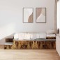 vidaXL Letto contenitore in rovere affumicato 90x200 cm vidaXL Letto contenitore in rovere affumicato 90x200 cm