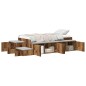 vidaXL Struttura Letto con Spazio di Archiviazione in Legno Antico 90x200 cm