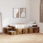 vidaXL Struttura Letto con Spazio di Archiviazione in Legno Antico 90x200 cm