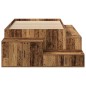vidaXL Struttura Letto con Spazio di Archiviazione in Legno Antico 90x200 cm
