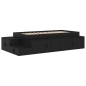 vidaXL Letto con contenitore in rovere nero 80x200 cm