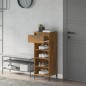 Scarpiera Rovere Fumo 40x36x105 cm in Legno Multistrato Scarpiera Rovere Fumo 40x36x105 cm in Legno Multistrato