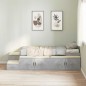 vidaXL Struttura Letto con Contenitore Grigio Cemento 80x200 cm